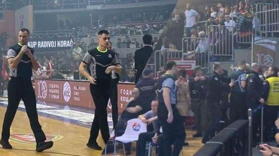 Radivoj Korać Cup - Interrotta a 7' dalla fine Partizan Belgrado vs Stella Rossa