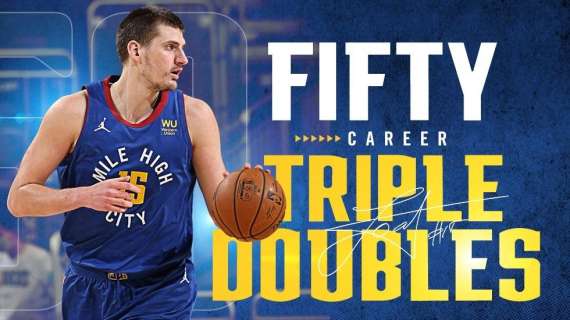 NBA - Nikola Jokic è il secondo centro a raggiungere 50 triple doppie