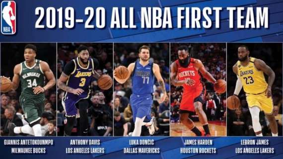 NBA - I tre migliori quintetti della stagione 2019/20