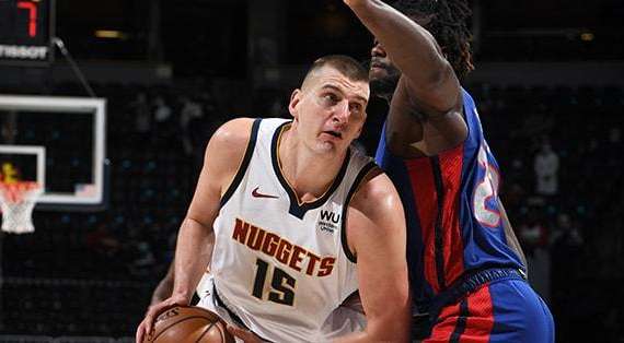 NBA - I Denver Nuggets riducono ai minimi termini i Detroit Pistons
