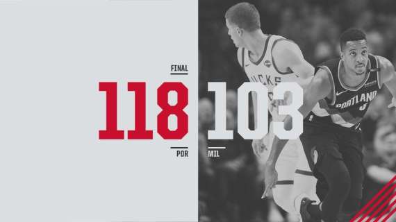 NBA - 40 di McCollum e Portland batte a domicilio i Bucks