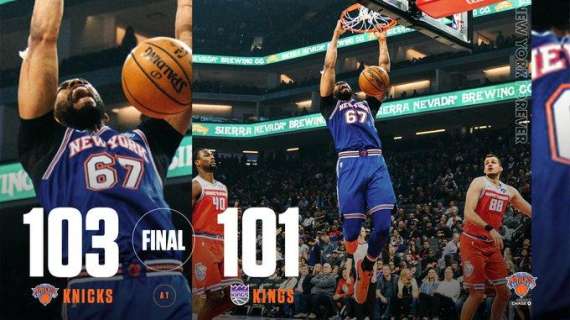 NBA - I Knicks ci prendono gusto a Sacramento