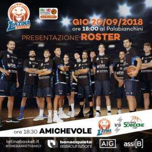 A2 - Latina: presentazione squadra e amichevole con Sidigas Avellino il 20 settembre