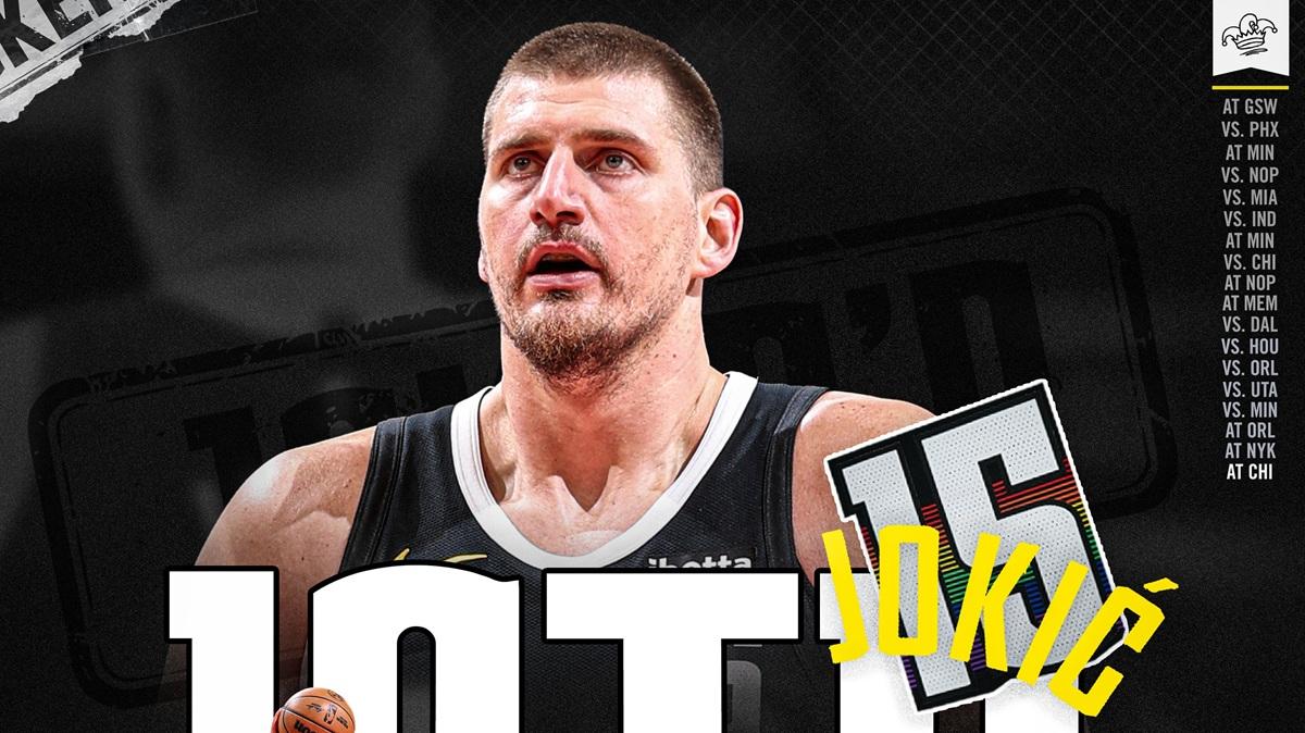Nikola Jokic firma la 182° tripla doppia e rilancia Denver a Chicago