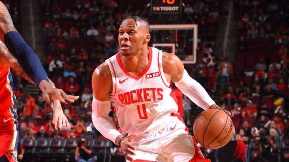 NBA - Un Russell Westbrook in tripla doppia salva Houston dai Pelicans