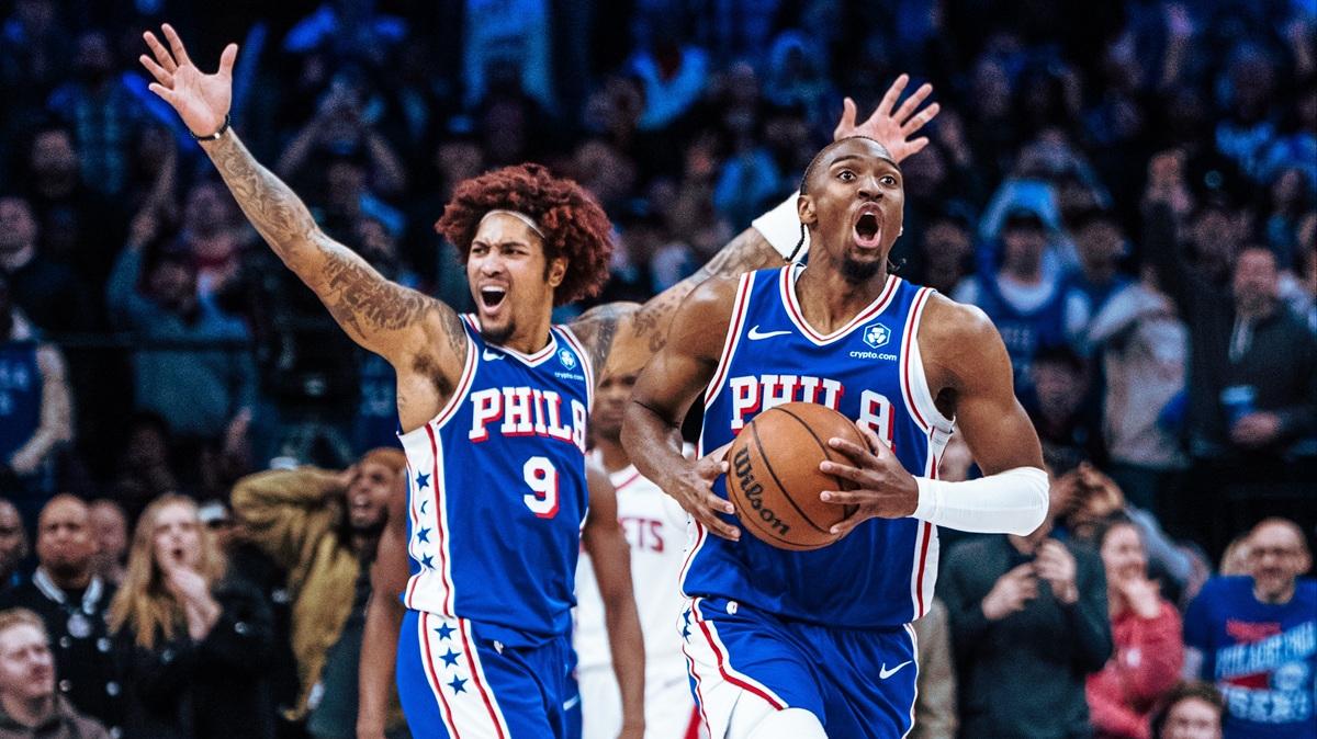 Embiid in tripla doppia e Maxey piegano i Rockets dopo un supplementare