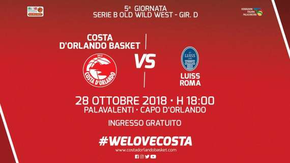 Serie B - Costa d'Orlando verso la sfida contro la Luiss Roma