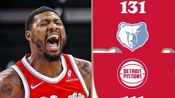 NBA - Fontecchio e i Pistons spenti da due quarti imperiosi dei Grizzlies 