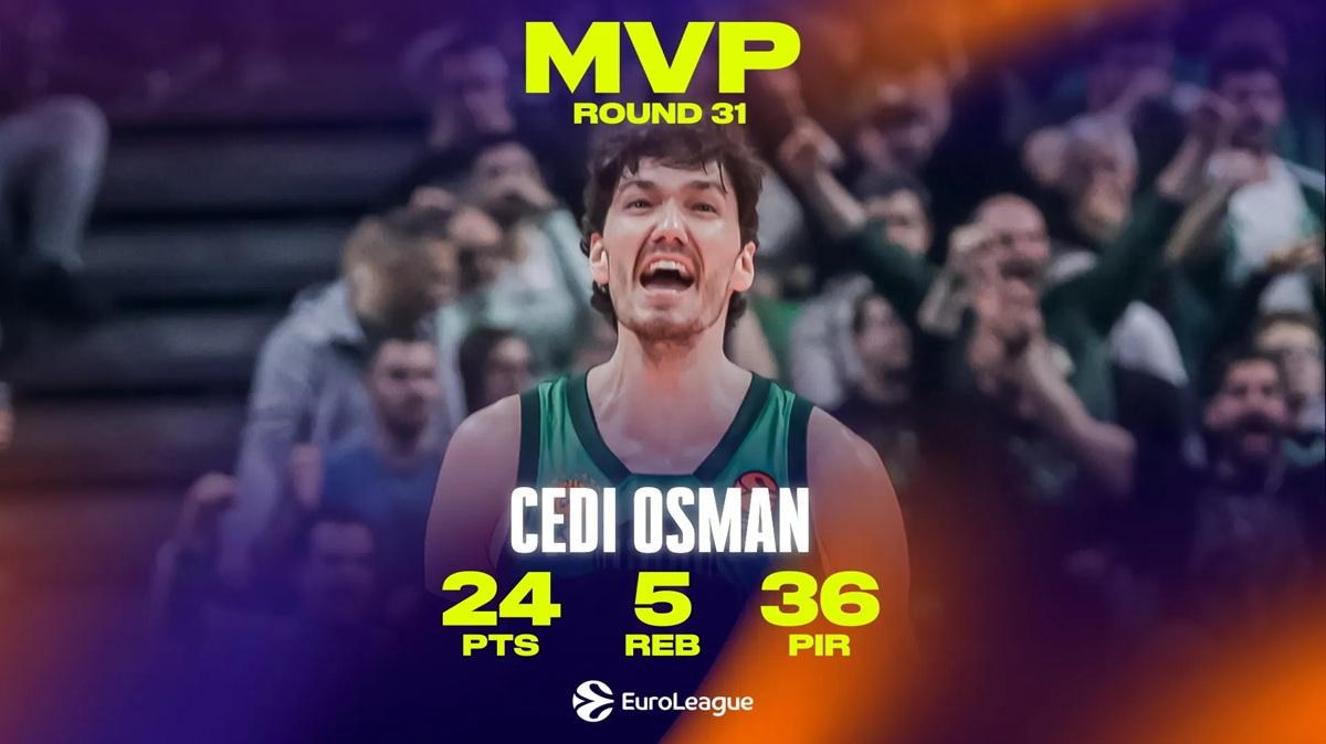 Cedi Osman del Panathinaikos Atene è l'MVP del Round 31