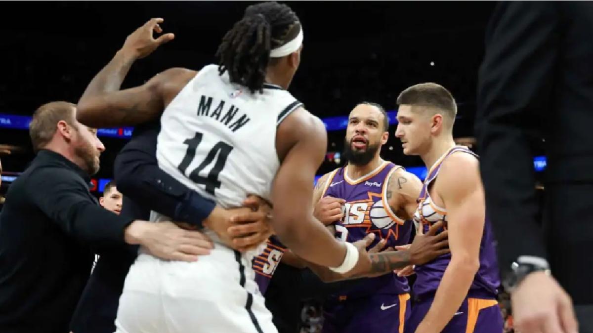 Denim vs Brooks: rissa in campo con ferito anima la sfida Nets vs Suns