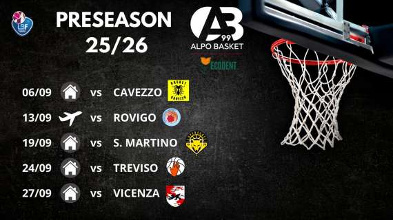 A2 F - Ecodent Alpo Basket: definito il calendario delle amichevoli