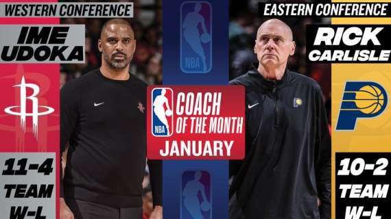 NBA - Udoka dei Rockets e Carlisle dei Pacers Coaches of the Month