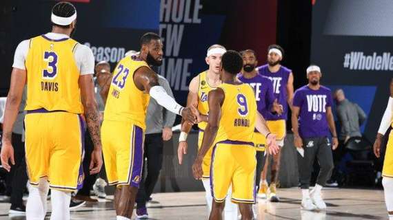 NBA Playoff - Lakers: Rondo e James tengono i Nuggets a distanza