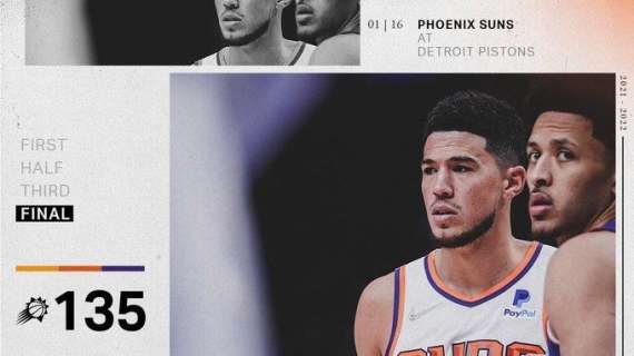 NBA - Una  facile vittoria dei Phoenix Suns sui Detroit Pistons