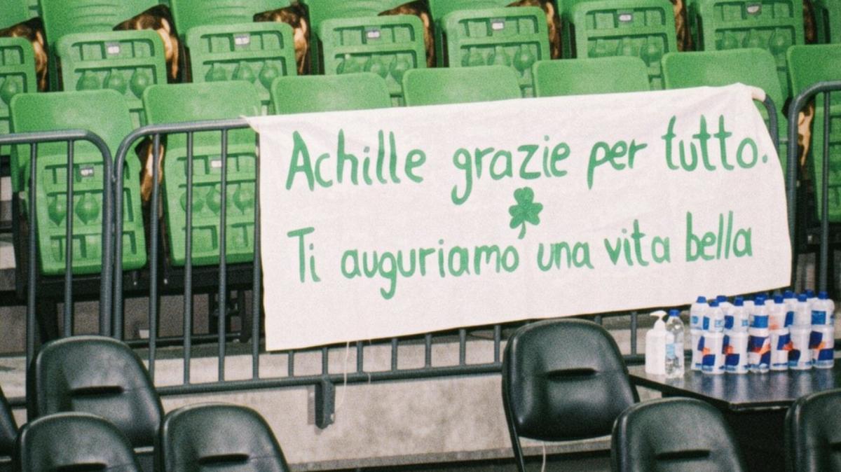 L'omaggio di Oaka a Achille Polonara: "Grazie di tutto. Ti auguriamo una bella vita"
