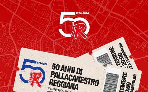 LBA - Pallacanestro Reggiana festeggia 50 anni in Piazza Prampolini