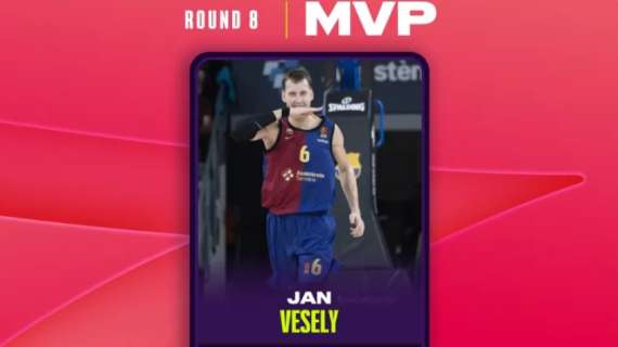 EuroLeague, Jan Vesely MVP del Round 8. Procida il migliore per PIR 