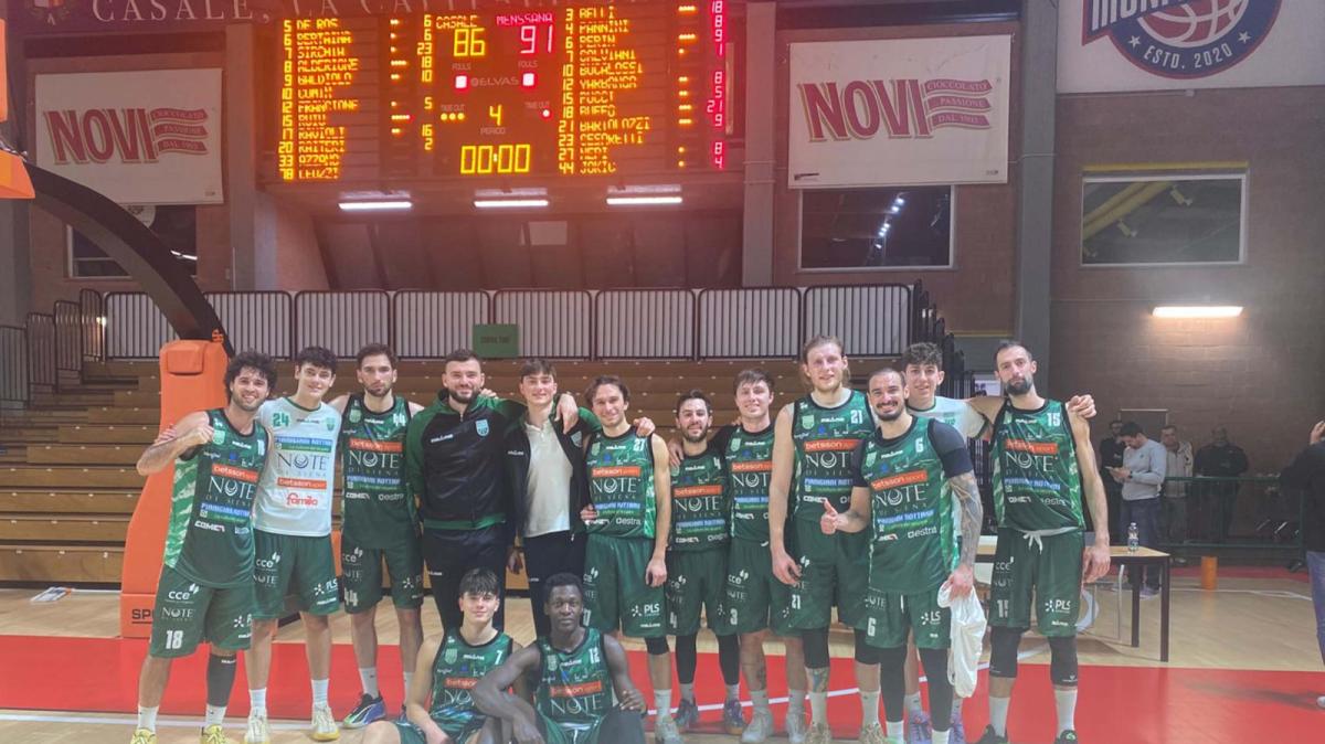 Serie B - La Mens Sana Siena torna da Casale con una vittoria sofferta