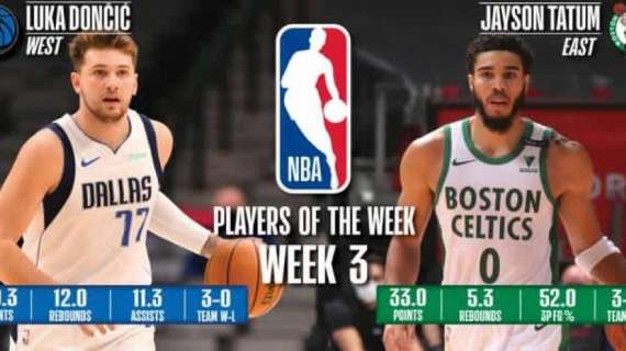 NBA - Doncic e Tatum i migliori della terza settimana
