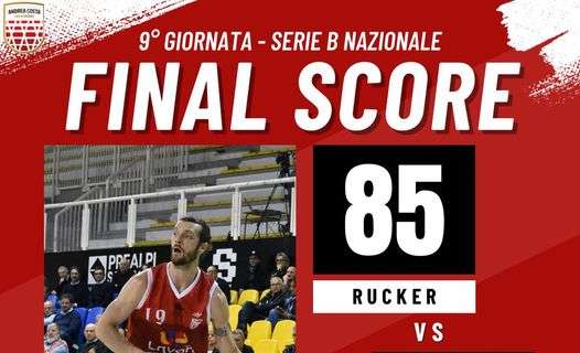 Serie B - L'Andrea Costa Imola non passa l'esame Rucker a San Vendemiano