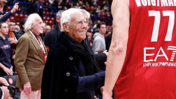 Olimpia Milano celebra i 90 anni di Giorgio Armani, la lettera del club