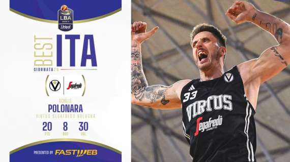 Achille Polonara è il Best ITA Fastweb della 29ª giornata della Serie A Unipol 2024/25