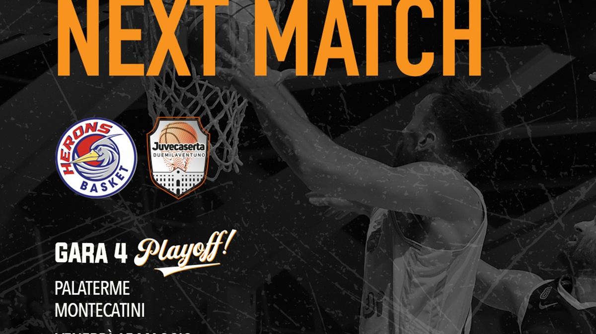 Serie B - La Paperdi Caserta cerca il colpo in gara 4 sulla Fabo Herons Montecatini