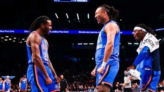 NBA - I Thunder cancellano a Brooklyn un deficit di 18 punti