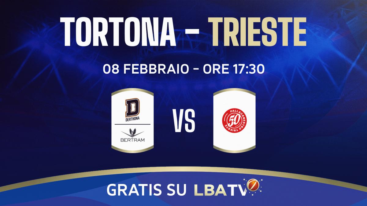 Derthona vs Trieste disponibile gratuitamente su LBATV domenica 8 febbraio alle ore 17.30
