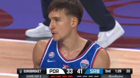 Serbia, preoccupa l'infortunio di Bogdan Bogdanovic nella seconda gara di EuroBasket