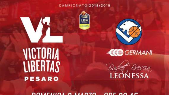 Lega A - Pesaro, Lyons non al top ma in campo contro la Germani