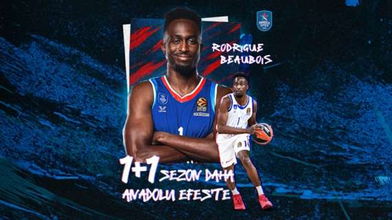 UFFICIALE EL - Anadolu Efes, rinnovo 1+1 per Rodrigue Beaubois