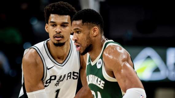 NBA - San Antonio a valanga su Milwaukee con duello Wemby-Giannis