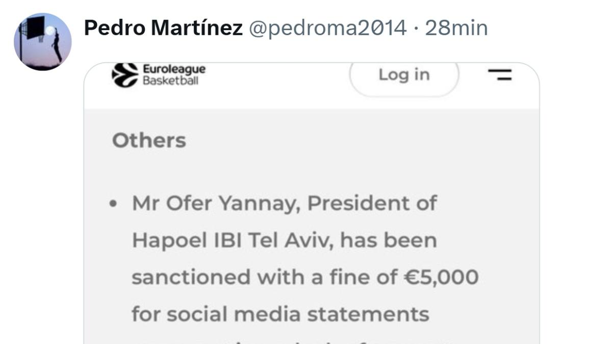 Pedro Martinez pizzica ancora Ofer Yannay sui social: il post su X