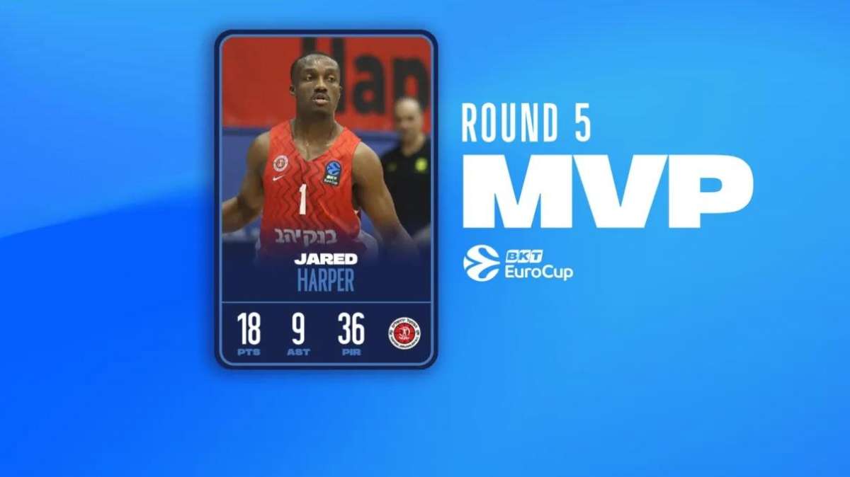 EuroCup - MVP del 5° turno: Jared Harper, Hapoel Gerusalemme