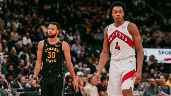 NBA - Chris Boucher e i Raptors martellano i Warriors