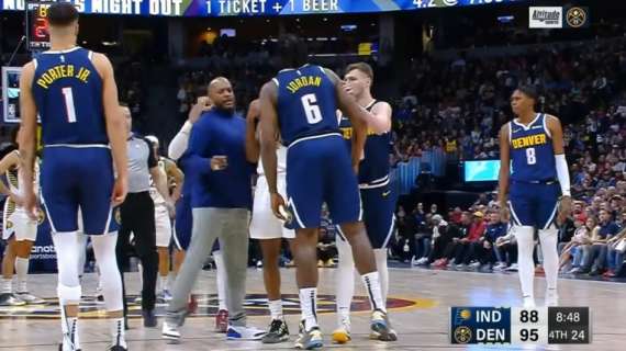 NBA - Denver, i due tecnici dell'espulsione "calda" di DeAndre Jordan con i Pacers