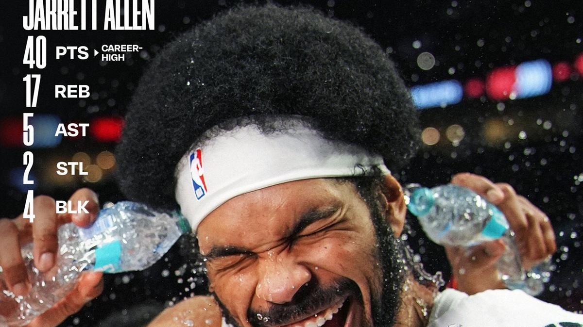 Jarrett Allen dominante piazza il career-high per travolgere i Blazers