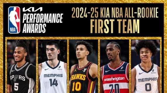 The 2024-25 Kia NBA All-Rookie First Team