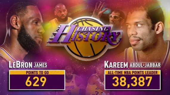 NBA - LeBron James è a 629 punti in carriera da Kareem Abdul-Jabbar