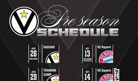 Ufficiale: Virtus Bologna, ecco il calendario della pre-season 2025/26