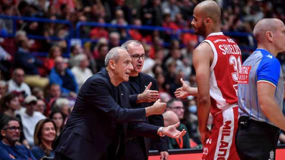 Olimpia Milano a Vitoria senza Shavon Shields e coach Ettore Messina