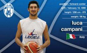 Orlandina Basket signs Italian big man Luca Campani until 2019