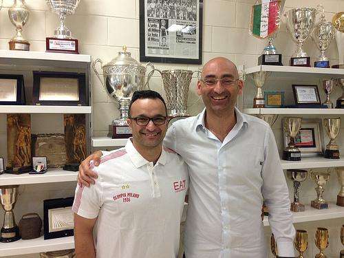 Giustino Danesi si presenta all'Olimpia Milano