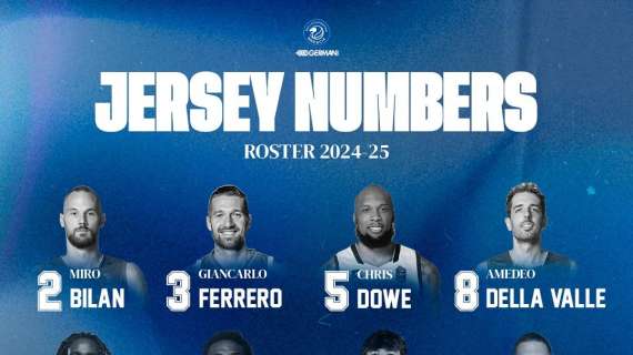 LBA - Germani Brescia, ecco i numeri di maglia: Jason Burnell cambia