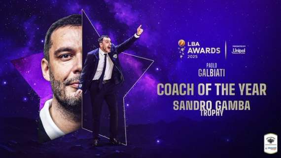 Paolo Galbiati è il Miglior Coach della Serie A 24/25: a lui il Sandro Gamba Trophy