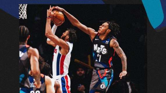 NBA - Belli a metà, i Pistons cedono nel finale ai Brooklyn Nets