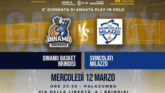 Serie B - Dinamo Brindisi pronta alla sfida contro Milazzo di mercoledì