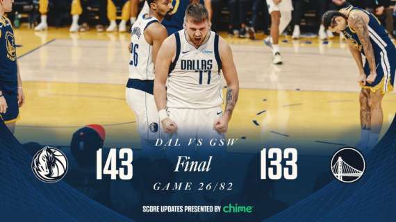 NBA - I Mavericks espugnano Golden State in una notte da record