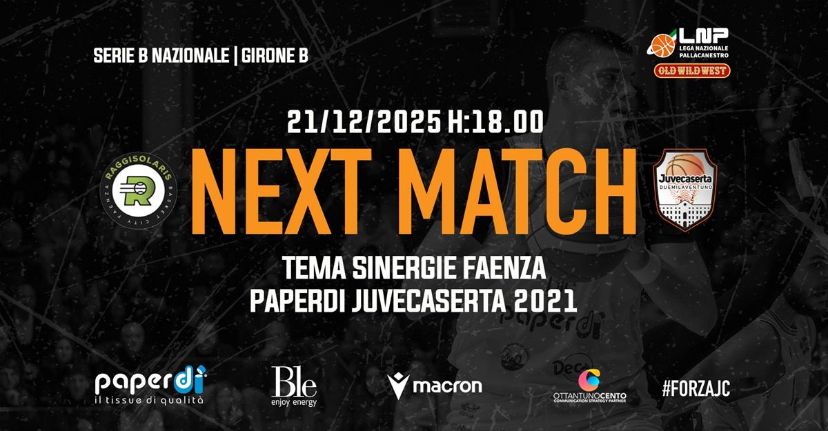 Serie B - Paperdi Caserta di scena al PalaCattani con la Tema Sinergie Faenza